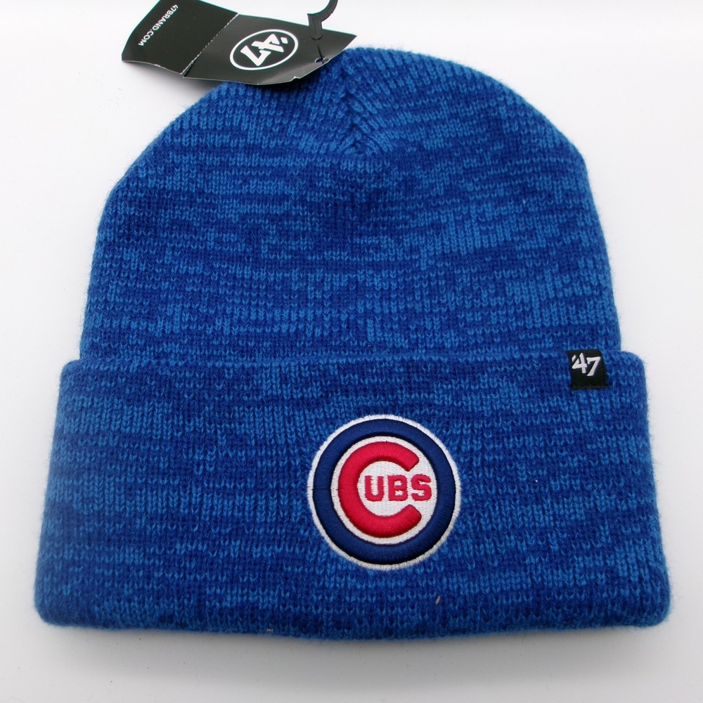 47 Brand Chicago Cubs MLB Royal Blue Space Dye Knit Cuffed Beanie OSFA NWT